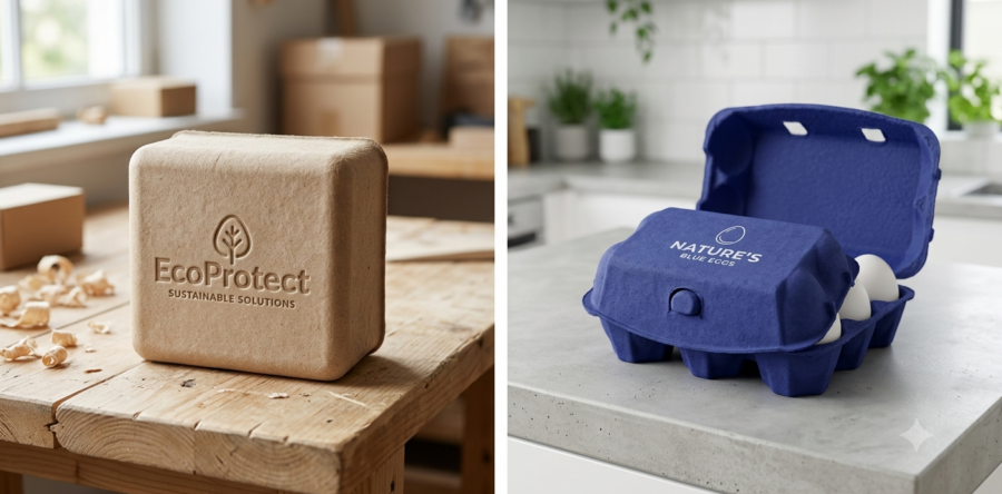 Branding on Molded pulp packaging